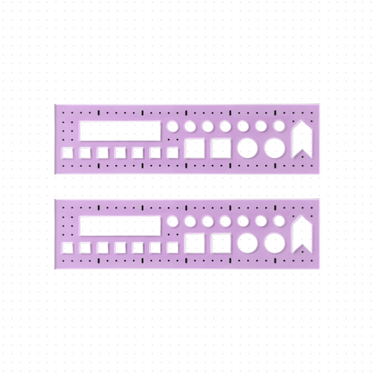 Purple Dot Journal Template Guide & Ruler (2-pack)